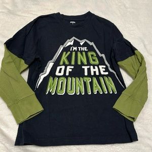 GYMBOREE SNOW DAYS KING OF THE MOUNTAIN DOUBLE SLEEVE SHIRT EUC 6